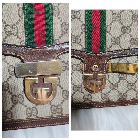 SALE! Auth Gucci Ophidia GG Monogram Supreme Sherry Line Vintage Shoulder Bag - Picture 8 of 16